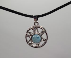 [Vannz] Unique Handmade Natural Larimar Necklace