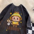 Forteid T-shirt Lengan Pendek Baju Kaos Oversize Wanita Baju |kaus wanita korea   Baju Atasan Wanita Terbaru (pola Indah labubu) Cotton Atasan Kaos /kaos lucu wanita. 