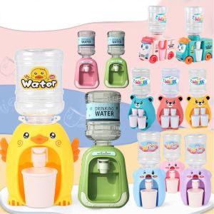 CHARMHOME พลาสติกทำจากพลาสติก ตู้กดน้ำขนาดเล็ก มือกด อุปกรณ์ประกอบคอสเพลย์ ของเล่นในครัว น่ารักน่ารักๆ กับถ้วย ปั๊มขวดน้ำ สำหรับเด็กๆ