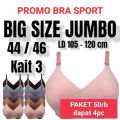 (PROMO PAKET HEMAT 50RB DAPAT 4) BRA SPORT SIZE JUMBO 44 46 PROMO BRA JUMBO BELLEHIJABSHOP. 