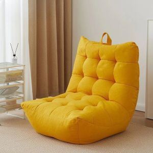 FFBH Bean Bag Sofa Living Room Lounger Sofas Portable Giant Aesthetic Modern Single Couch Lazy Luxury Relaxing Tatami Bedroom Couches R6P8Q