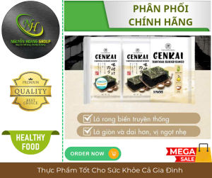 COMBO 10 LỐC - GENKAI Rong Biển Ăn Liền Truyền Thống 9g (3g x 3 gói)