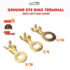 [10 PCS] EYE RING TERMINAL SPADE TERMINAL THICK PURE COPPER 1/4 3/16 5/16 HEAVY DUTY