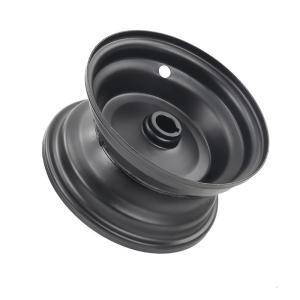 6in Reinforced Steel Rims For Kart ATV Applications Corrosion Resistant Sturdy Structure Optimized Weight Distribution