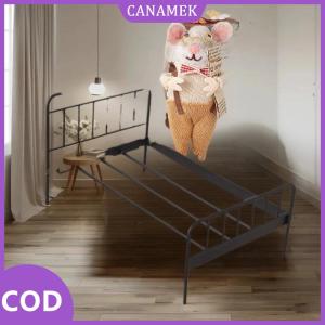 CANAMEK✨ 1pcs 1:12 Dollhouse thu nhỏ giường búp bê sắt mô hình mini Búp bê đồ nội thất mô phỏng giường phòng ngủ Phụ kiện tự làm đồ chơi