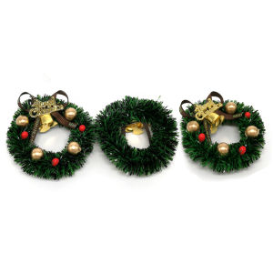 Joldhans 1ชิ้น6ซม.ตุ๊กตาพวงหรีดขนาดเล็กบ้านคริสต์มาสต้นไม้ตกแต่งอุปกรณ์เสริม