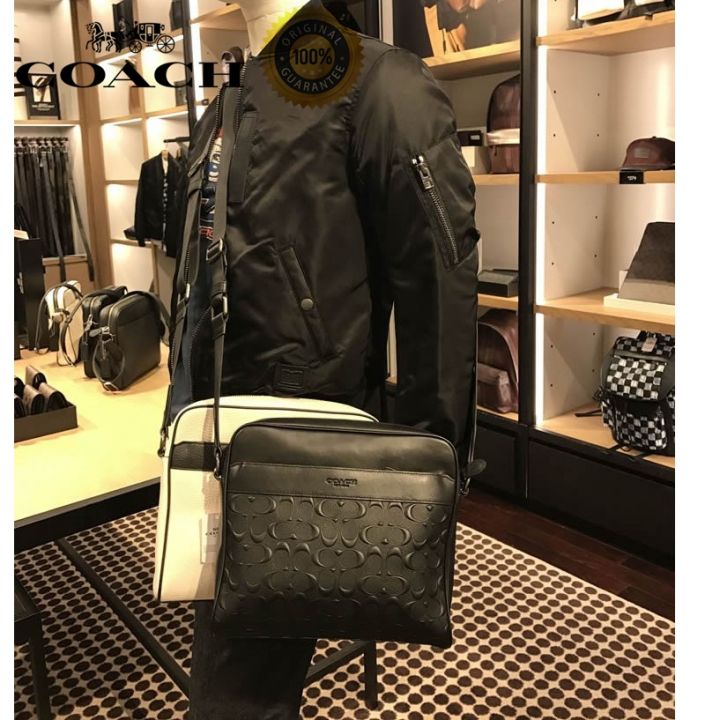 Coach shoulder bag men fashion messenger bag rectangular trend