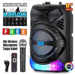 Speaker Bluetooth 8 inch FLECO F-820B Bonus Mic Wireless [Bluetooth/Karaoke/Remot/USB/TF/FM/AUX-IN/TWS/8 Inch]-Speaker Bluetooth ful bass/ Salon Aktif / Speker Aktif / Salon Bluetooth / Speaker Aktif / Spiker Aktif / Subwoofer Aktif / Speaker Subwoofer 8"