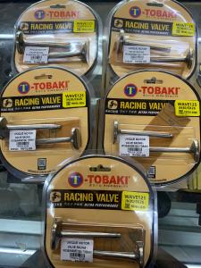 TOBAKI RACING VALVE SET (2SET) INTAKE & EXHAUST ( IN31/EX27 ) ( IN30/EX26 ) ( IN28/EX24 ) ( IN27/EX23 ) WAVE125/WAVE110