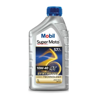 Mobil Super Moto 10W-40 10W 40 Synthetic Technology 1L 1 Litre Engine Oil Superior Performance Four-Stroke Motorcycle