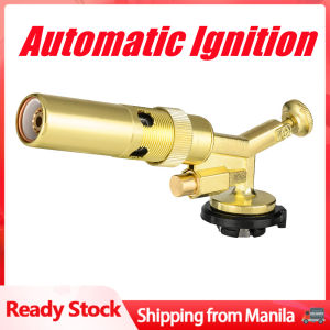 Copper Butane Torch Kitchen Blow Culinary Torches Chef Cooking Professional Adjustable Flame for Creme Brulee BBQ Baking Jewelry (Butane Fuel Not Included)