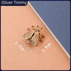 [Oliver Timmy] 1 Piece Miniature Simulation Insect Desk Ornament Brass Bee Figurines Table Tea Pets Antique Copper Crafts Home Decoration