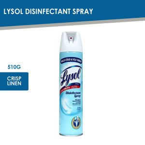 Lysol Disinfectant Spray 510g Crisp Linen (kill 99.9% of viruses and bacteria on hard surfaces) Sanitizes soft surface