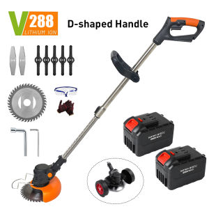 388V 288V 188V Mesin Rumput Bateri Cordless Electric Grass Cutter Machine Mesin Potong Rumput Battery-Powered Mower Lightweight Rechargeable Auxiliary Wheel 1 Year Warranty