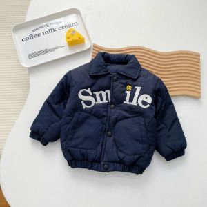 Áo Khoác Thu Đông Trần Bông SMILE 2 Màu Dễ Thương Cho Bé Áo Khoác Ấm Áp Cho Bé Từ 7-20Kg MOONHOUSE