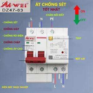 Chống sét lan truyền chống rò bảo vệ quá tải cắt sét lan truyền loại tốt chính hãng