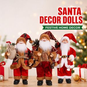 Santa Claus Music Electric Climbing Rope Ladder Toy Christmas Tree Ornament Hanging Decoration
