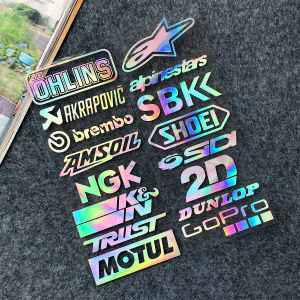 Motorcycle Reflective Stickers SBK MOTUL SHOEI 2D Sponsor Series Stickers Full Set of Modified Bike Sticker 2PCS