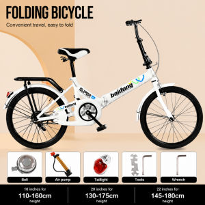 Portable Super Lightweight Mini Bicycle New Folding Bicycle College Studen Adult  Male and Female Student Disc Brake Geared Foldable Bicycle