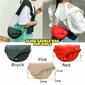 TAS SELEMPANG ANAK PEREMPUAN IMPORT MURAH SLING SADDLE BAG TALI RANTAI