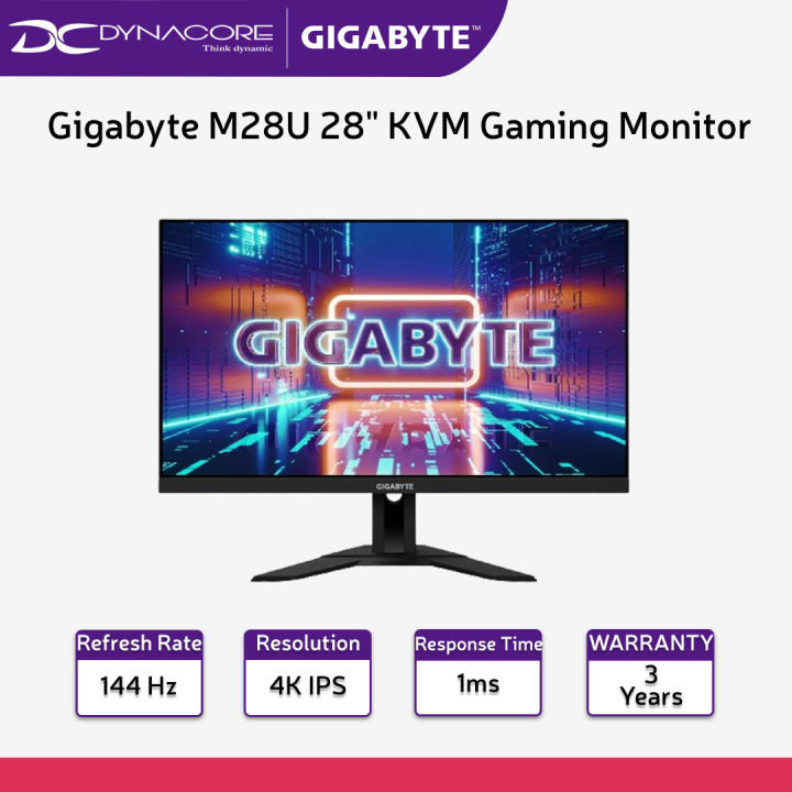 Gigabyte M28U 28" 4K IPS KVM Gaming Monitor with 1ms, 144Hz, Adaptive