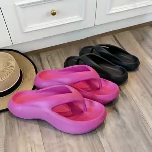 [Free Shipping] 2026 Thick-Soled Flip-Flops for Women Summer Outdoor Wear Ins Korean Style Trendy Fashion Home Soft-Soled EVA Sandals for Women