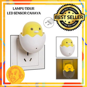 Lampu Tidur Telur Ayam Sensor Cahaya LED Night Light Lamp Chicken Egg by Einstein-Store