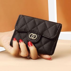Danlu Slim Wallet for Women RFID Blocking Bifold Credit Card Holder with Zipper Coin Pocket