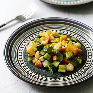 OMK  American Retro Style Ceramic 8.5 inch Dinner Plate Stoneware Tableware Set