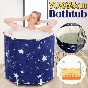 Large Portable Bathtub New Folding Bath Bucket Six-Layer Oxford Cloth Adult Portable Bathtub Bath Bucket Bath Bucket Bucket Bucket Tub Adult Portable Bathtub Baby Foldable Bathtub Adult Bathroom Baby Bathtub Folding Bath Bucket Adult