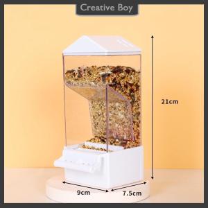 [Creative] Large Capacity Pet Parrot Automatic Feeder Bird Cage Food Box Husk Separation Anti-splash Integrated Splash Feeder Pet Supplies