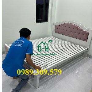 GIƯỜNG SẮT HỘP VUÔNG 5X10 DÀY DẶN NẰM AN TOÀN CHẮC CHẮN