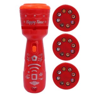 New Year Projection Flashlight Set Fun 24 Patterns Cartoon Dragon Projector LED Lamp Chinese Spring Festival Kids Puzzle Toy Gift