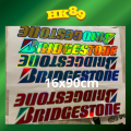 Chữ Bridgestone dán đầu xe ô tô, xe tải, xe đầu kéo - Tem dán kính trước xe Vàng, đỏ, xanh (SL: 1 tem). 