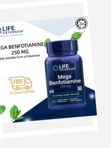 [Life Extension] Mega Benfotiamine EXP:01/28 Vitamin B1 250 mg 120 Vegetarian Capsules 100% Authentic
