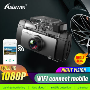 Asawin K200 WiFi Driving Recorder Dash Cam 1080P FHD with APP IPS  Dashboard Camera Super Night Vision