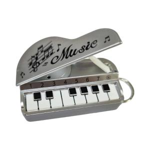 Vertical Small Piano Key Pendant Musical Instrument Piano Keyring Pendant Accessories Small Electronic Piano Keychain
