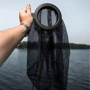 FLYING Collapsible Hanging Trash Bag Nylon Mesh Drawstring Closure Mesh Storage Pouch  Clip-On Cooler Mesh Storage Bag Camping Accessories