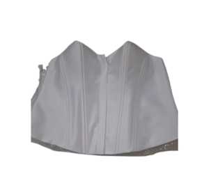 Kamisol Ala Kita Dalaman Khusus Kebaya 12-16 Tulang Resleting Depan Kualitas Butik Warna Putih Tulang