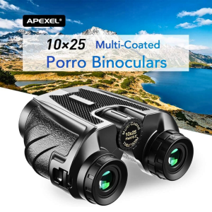RAJA APEXEL Teropong Binoculars Jarak jauh siang malam Compact Zoom 10x25mm - APL-PB10X25N