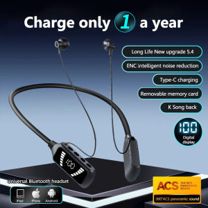 Neckband Bluetooth sports headphones with ultra-long battery life and high-quality sound