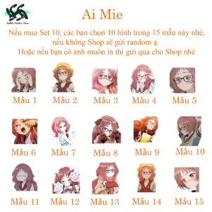 CÔ BẠN GÁI MÀ MÌNH THÍCH LẠI QUÊN MANG KÍNH MẤT RỒI  - Set 10/15 Sticker Ai Mie anime/manga Suki na Ko ga Megane wo Wasureta / The Girl I Like Forgot Her Glasses hình dán trang trí siêu đẹp chống nước chống xước