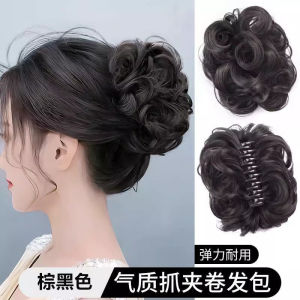 Wig middle-aged and elderly hair accessories curling hairpin head flower grab clip female ball head hair bag lazy disc hair grab clip code packet of the released version