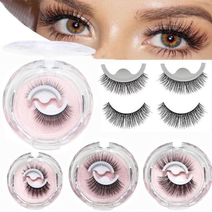 1 Pair Selfadhesive Reusable Fake Eyelash False Eyelashes Natural Long