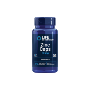 Life Extension Zinc 50 mg 90 Capsules Immune & Skin Health Support