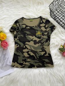 Áo Thun Nữ Cổ Tròn In Mẫu Rằn Ri Cotton Phong Cách Thường Ngày _THUỶ TIÊN SHOP