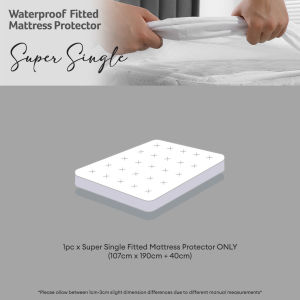 Ann Taylor Bamboo Waterproof Fitted Mattress Protector | Waterproof Breathable Long-Lasting (Super Single / Queen / King)