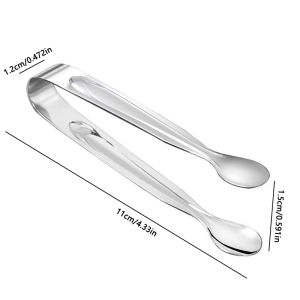 3pcs Ice Tong 304 Stainless Steel Clip Bar Ice-Cube Picker Food BBQ Clip Barbecue Clip Ice Clamp Tool Kitchen Utensils