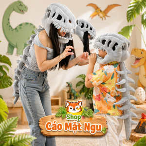 Xương khủng long nhồi bông cho trẻ em và người lớn Cosplay khủng long hóa trang Halloween