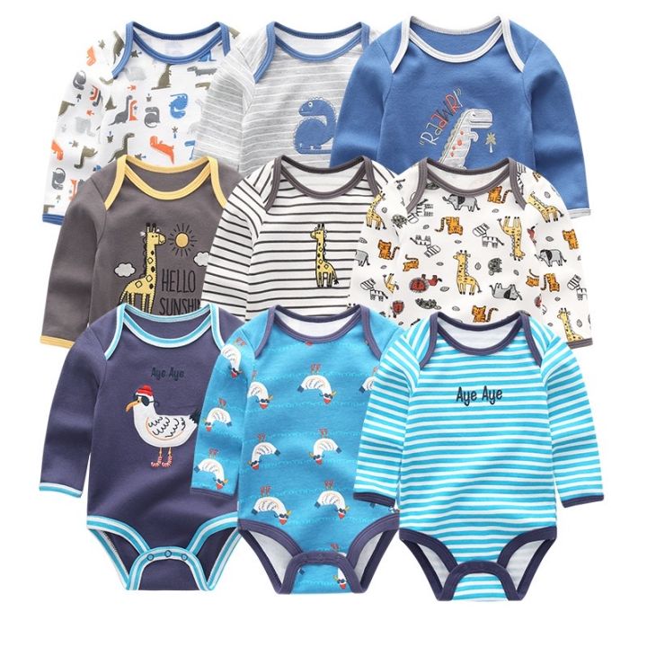 HONGS Baby Cartoon Long Sleeve Onesie Bodysuit Infant Newborn Babies Sleep  Wear Romper With Package Lazada PH